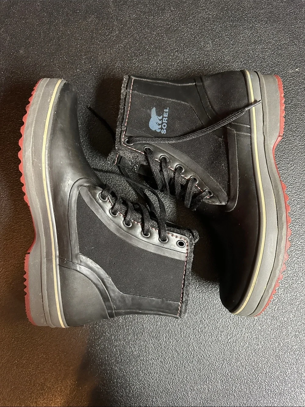 SOREL Men’s Black Lace-Up Waterproof Boots